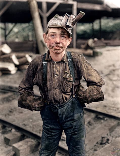 Lewis Hine, Coal Miners, Colorized Photos, Whitfield, Le Far West ...