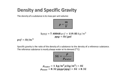 Specific Gravity is the Ratio of the Density of a Liquid to the density ...