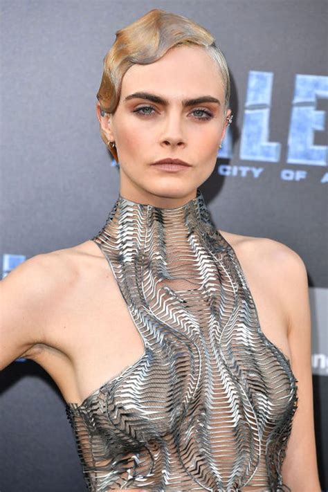 Cara Delevingne 'Valerian' Premiere Sheer Dress - Cara Delevingne Wears ...