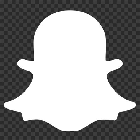 HD White Snapchat Ghost Logo Icon Symbol PNG | Citypng