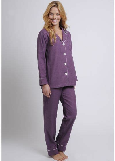 Double Brushed Flannel Pajamas, Plum Herringbone, $148 This warm and ultra-comfortable ...