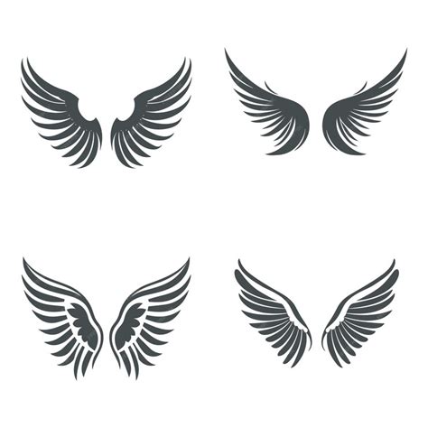 Premium Vector | Wings vector set for logo or icon template illustration design