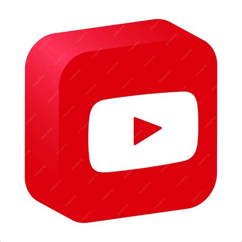 Premium Vector | Youtube 3d vector logo