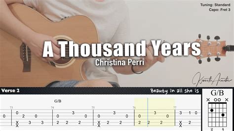 A Thousand Years - Christina Perri | Fingerstyle Guitar | TAB + Chords + Lyrics - YouTube