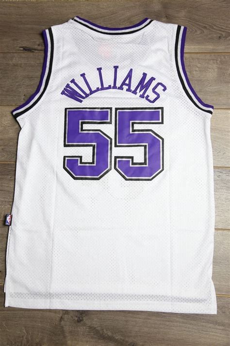 2018 Men #55 Jason Williams Jersey White Sacramento Kings Jersey Fanatics Swingman version size ...