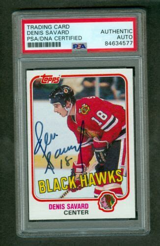 Denis Savard 1981-82 Topps Rookie #75 PSA Authentic Encased On Card Autograph | eBay