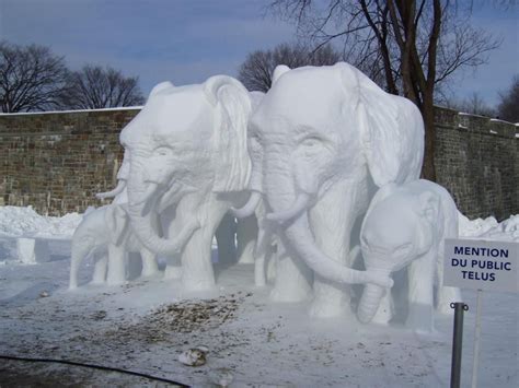 Elephant snow sculpture | Snow sculptures, Ice sculptures, Sculpture