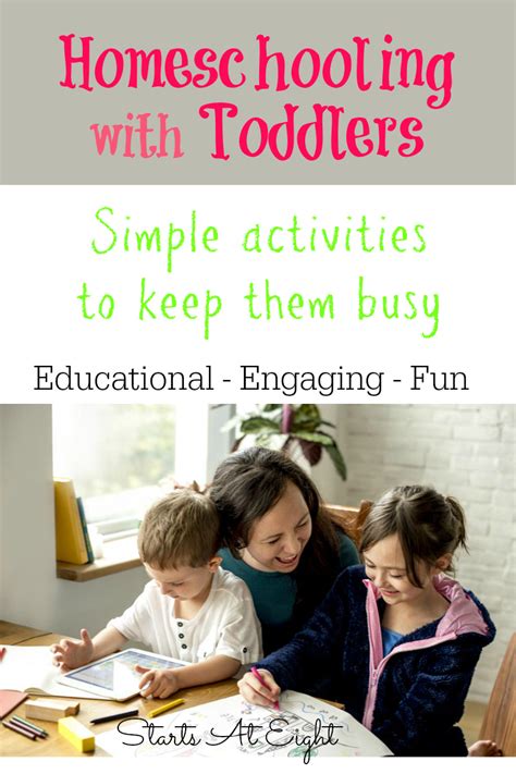 Homeschooling With Toddlers - Simple Activities to Keep Them Busy - StartsAtEight