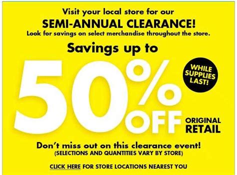 Bed Bath & Beyond Semi-Annual In-store Clearance Up to 50% Off