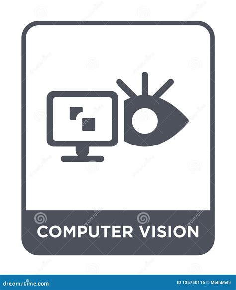 Computer Vision Icon in Trendy Design Style. Computer Vision Icon Isolated on White Background ...