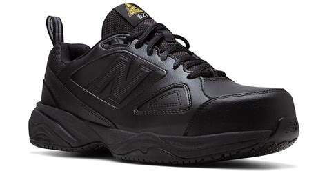 New Balance Suede 627 V2 Steel Toe Work Shoe in Black/Black (Black) for ...