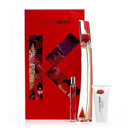 Flower Gift Set by Kenzo, 3 piece gift set: 3.3 oz eau de parfum + 3.4 ...