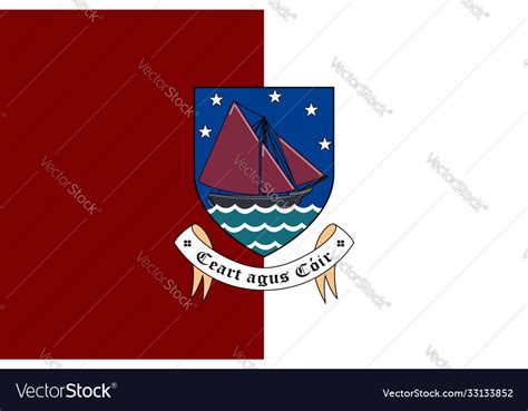 Flag county galway in ireland Royalty Free Vector Image