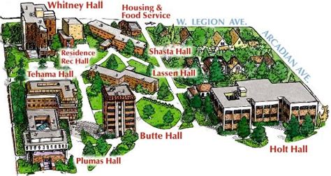 West Campus Map Page | Campus map, Chico state university, Chico state