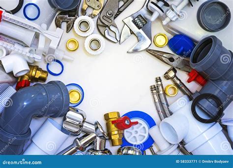 Plumbing Tools and Materials Stock Image - Image of plan, color: 58333771