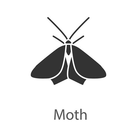 Moth glyph icon. Butterfly. Insect. Silhouette symbol. Negative space. Vector isolated ...