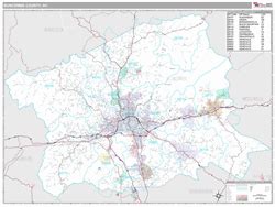 Buncombe County, NC Map (Premium Style)