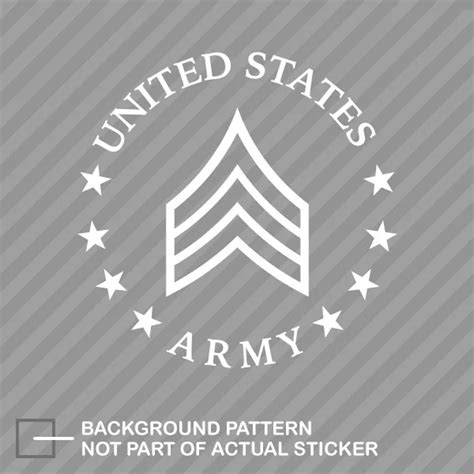 E-5 SERGEANT US Army Rank Sticker Die Cut Decal SGT OR-5 E5 $4.96 - PicClick