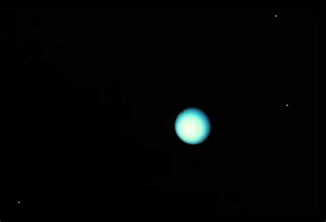 Voyager 2 Composite Of Uranus & Three Of Its Moons Photograph by Nasa/science Photo Library ...