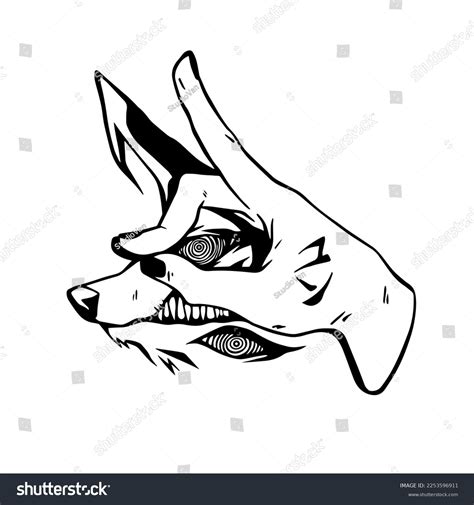 Tattoo Man Wolf Anime Art Manga Stock Vector (Royalty Free) 2253596911 ...