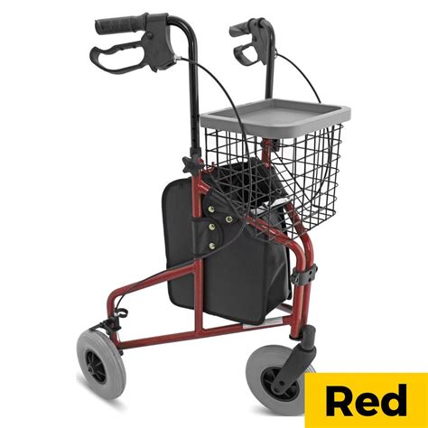 Aluminium 3-Wheeled Walker with Basket - DSL Mobility