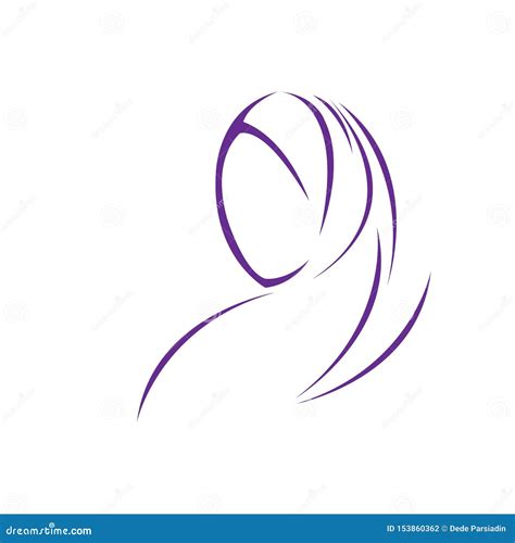 Muslimah Hijab Logo Template Vector Illustration Design Stock Vector ...