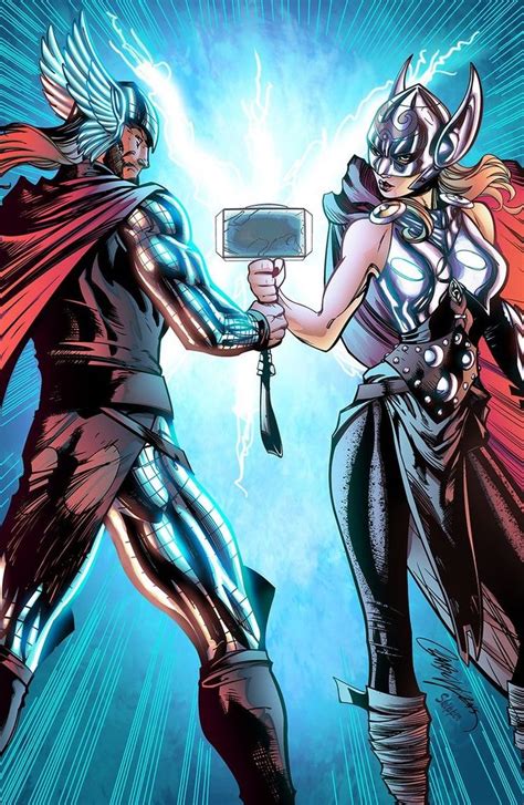 Odinson & Jane Foster Thors | Thor comic, Marvel thor, Marvel comics