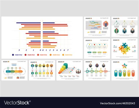 Different business chart design set Royalty Free Vector