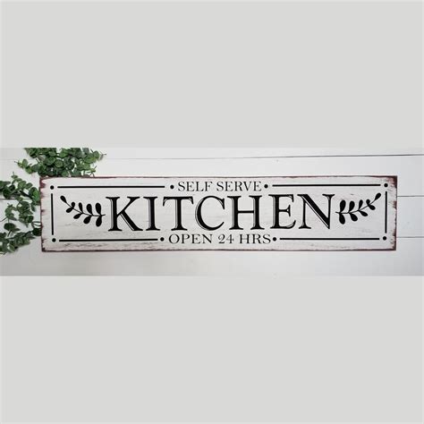 Farmhouse Kitchen Sign Rustic Kitchen Decor Self Serve Kitchen Sign - Etsy