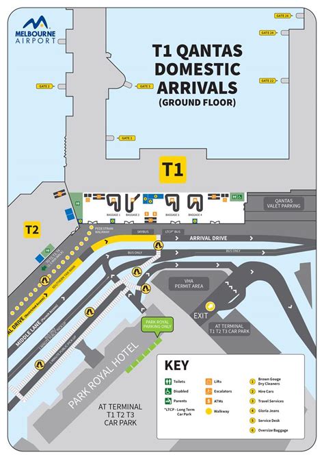 Melbourne Airport (MEL) Terminal Maps, Shops, Restaurants, Food Court 2024