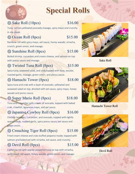 Full Menu — Sake Home Cooking and Sushi Bar