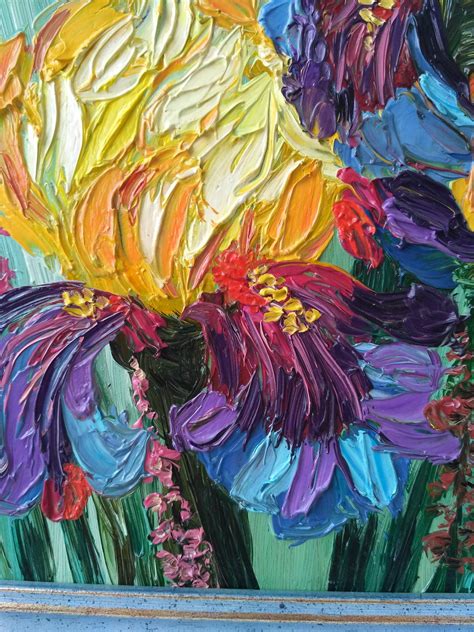 Yellow irises Painting by Nataliia Kapusta - Jose Art Gallery