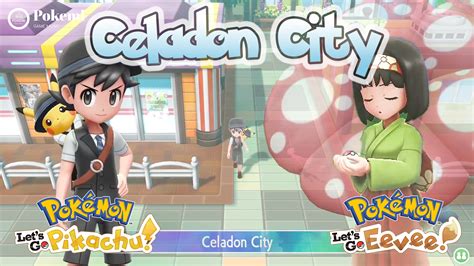 Celadon City - Pokemon Let's Go Pikachu and Eevee | Letting go, Eevee ...