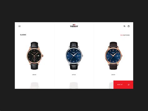 TISSOT. Catalog watches page by Nick Chukreev on Dribbble | Tissot, Watches, Catalog