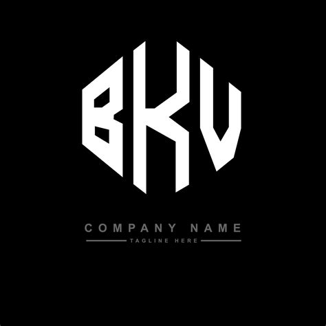 diseño de logotipo de letra bkv con forma de polígono. bkv polígono y diseño de logotipo en ...