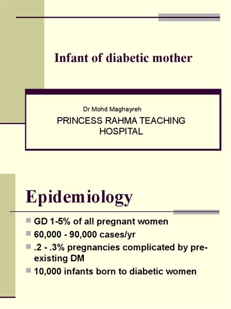 Infant of Diabetic Mother | PDF | Diabetes Mellitus | Medical Specialties