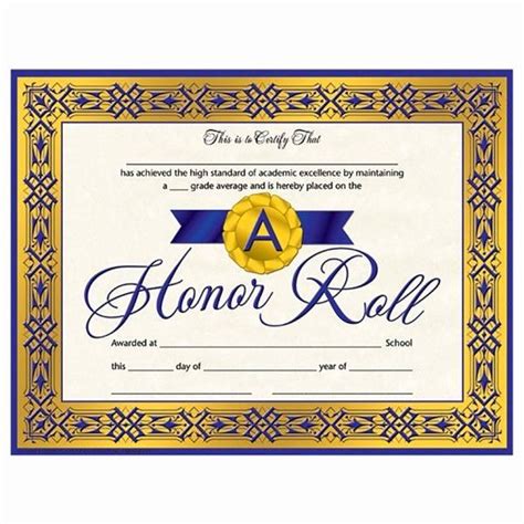 Free Printable Honor Roll Certificates