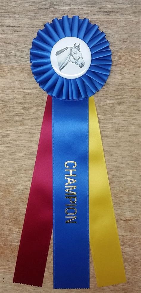 Quick Ship Horse Show Champion Rosette Ribbon - McLaughlin Ribbon Awards