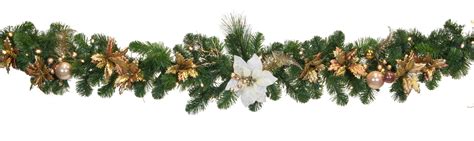 Decorative Garland - Canterbury Battery Operated LED Christmas Garland, Warm White Lights