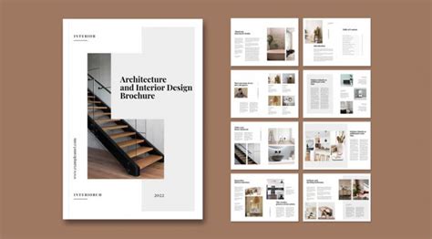 Minimal Architecture & Interior Design Brochure Template for Adobe InDesign