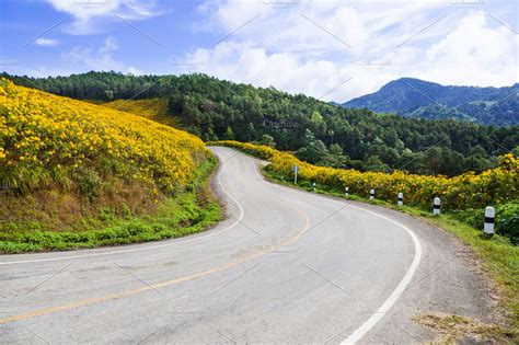 Curve road on a mountain | High-Quality Nature Stock Photos ~ Creative ...