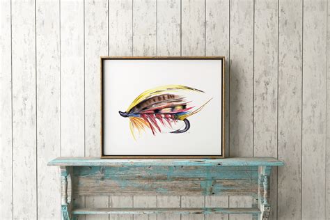 Fly Fishing Watercolor Print - Etsy