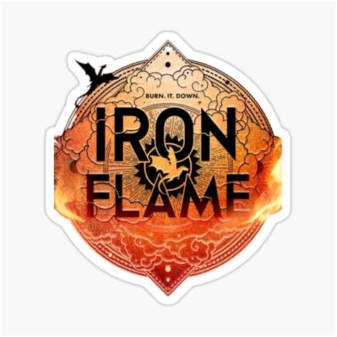 "Iron Flame book cover dragons" Sticker for Sale by Starbubblepress ...