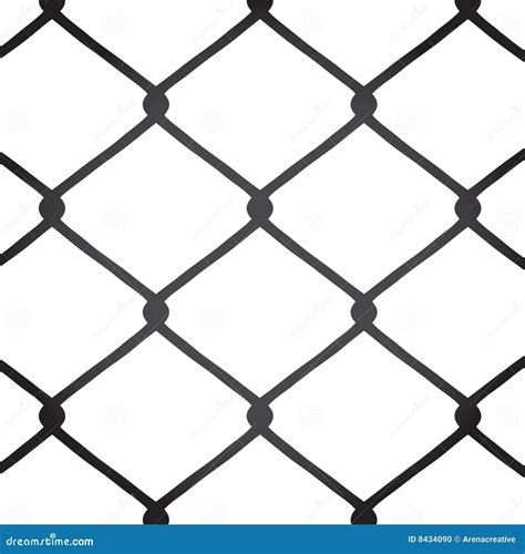 Chain Link Fence Vector stock vector. Illustration of fence - 8434090