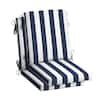 ARDEN SELECTIONS 20 in. x 20 in. Sapphire Blue Cabana Stripe High Back Outdoor Dining Chair ...