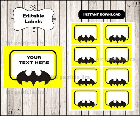 Batman logo School label name label name tag sticker | Etsy