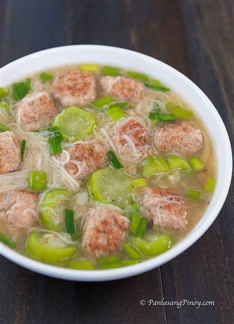 Filipino Pork Bola Bola Soup Filipino Soup Recipes, Pork Soup Recipes, Asian Recipes, Cooking ...