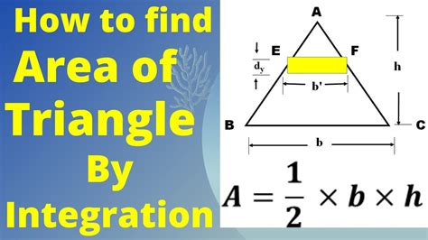 Derivation of Area of a Triangle By integration | Area of a Triangle - YouTube