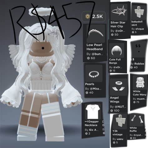 Angel Roblox avatar girl cute Roblox Codes, Roblox Roblox, Y2k Outfits, Cute Outfits, Black Hair ...