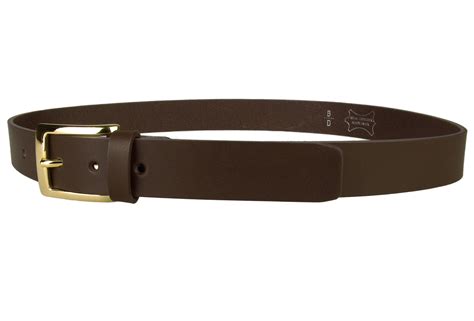 Mens Dark Brown Leather Belt With Gold Buckle - BELT DESIGNS